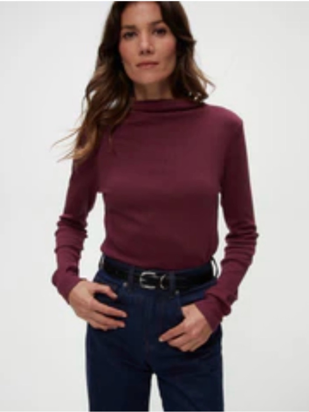 NWOT Michael Stars Janine mock neck top